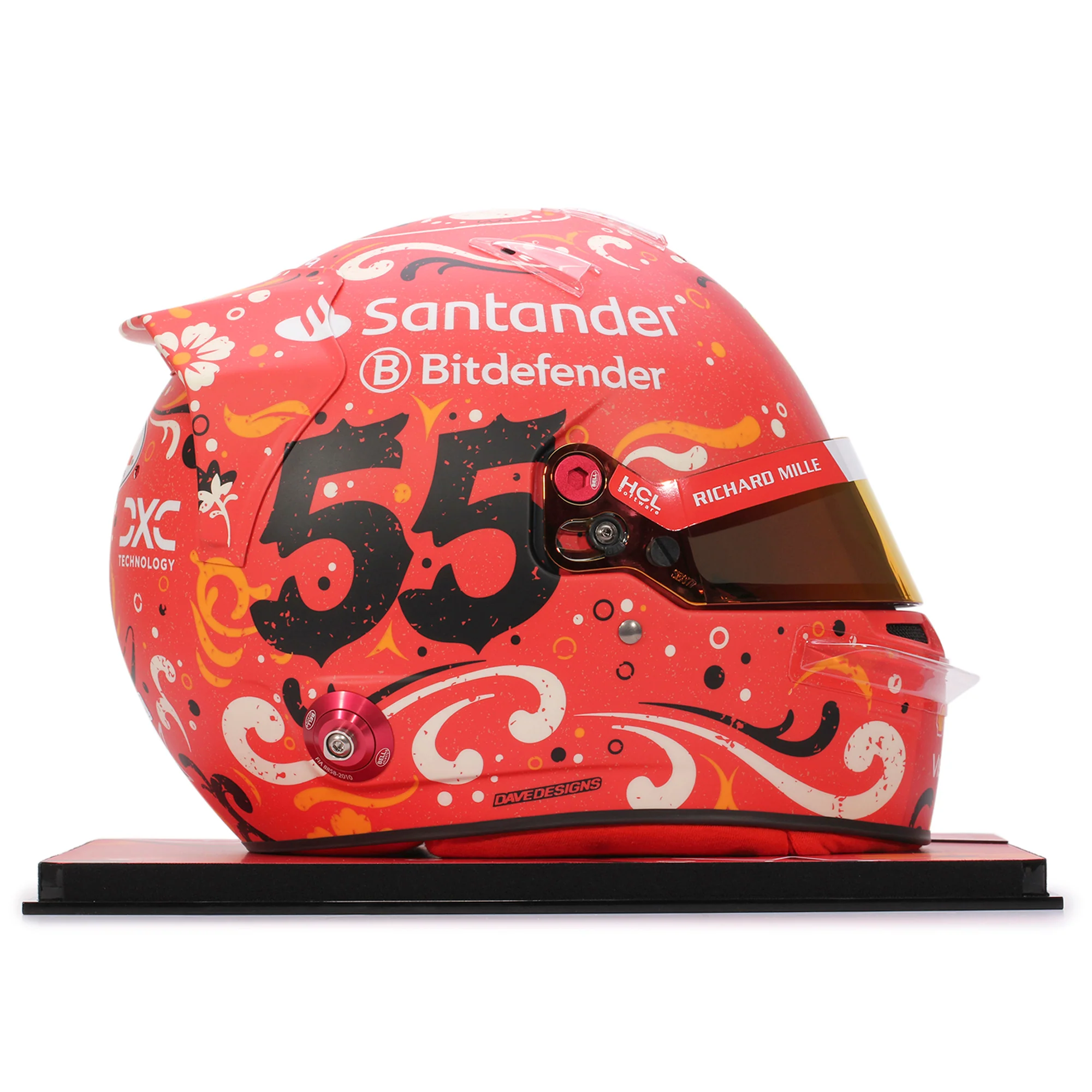 Season Launch LOT 057 - Carlos Sainz 2024 Scuderia Ferrari Signed Replica Helmet - Mexico City GP - Image 4