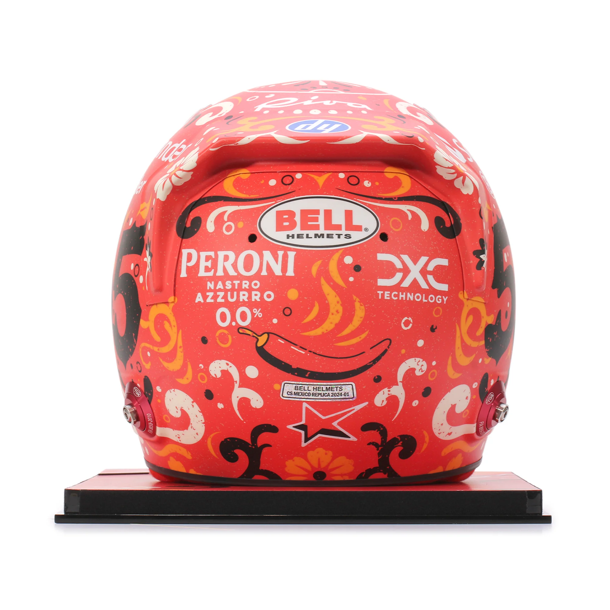 Season Launch LOT 057 - Carlos Sainz 2024 Scuderia Ferrari Signed Replica Helmet - Mexico City GP - Image 6