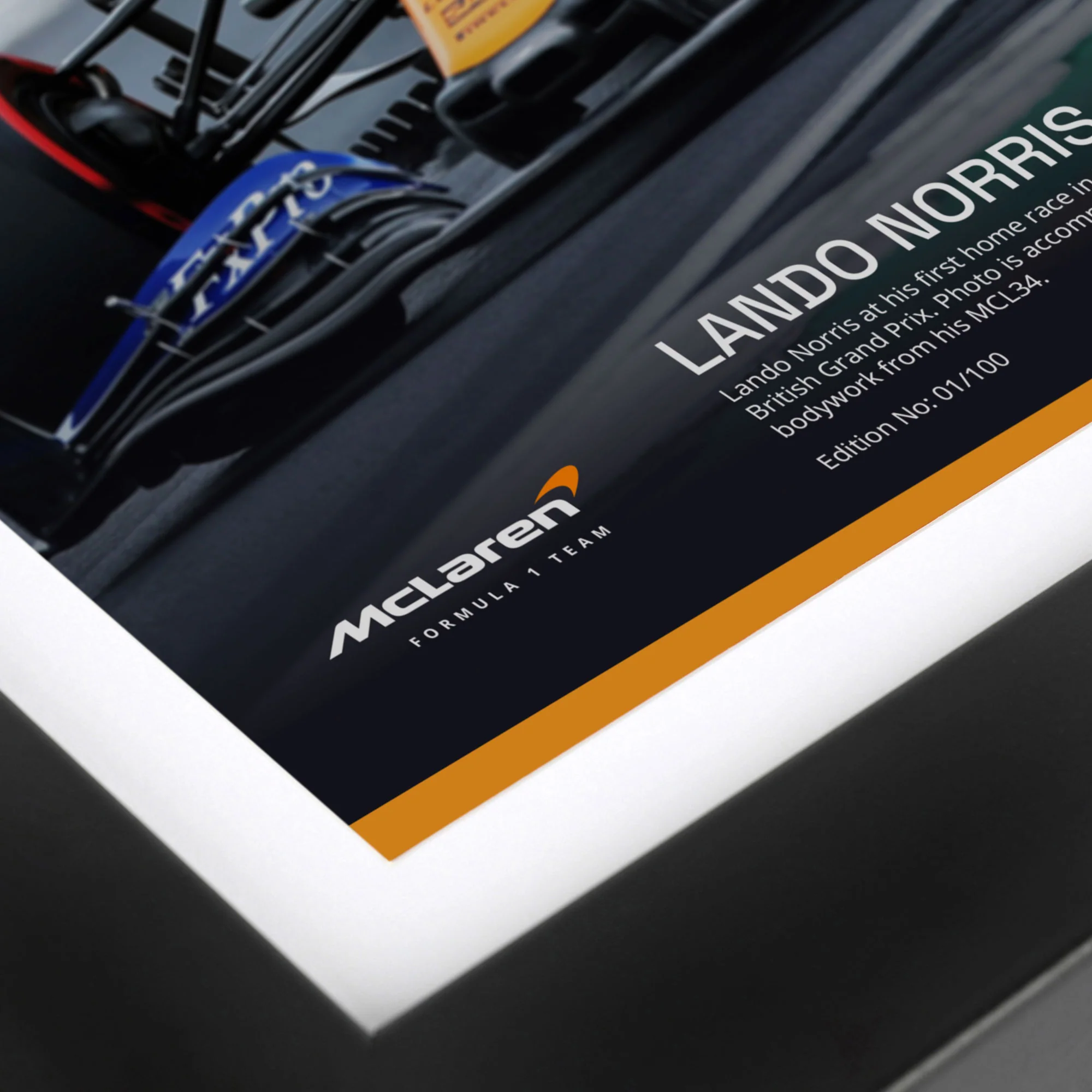 Lando Norris 2019 McLaren Bodywork & Photo British GP Limited Edition - Image 3