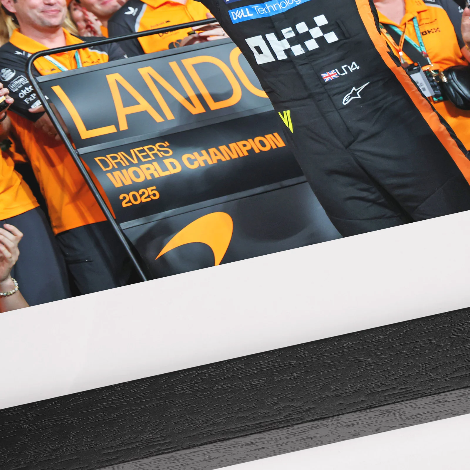 Limited Edition Lando Norris 2025 Driver World Champion Framed Photo - Team Celebration - Image 3