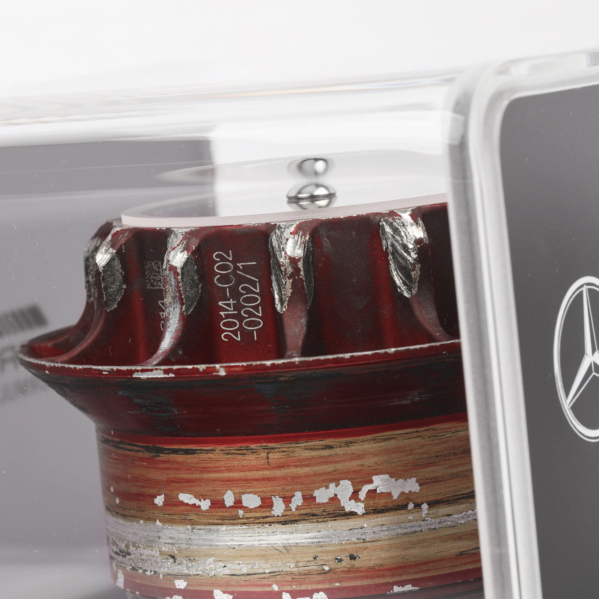Mercedes-AMG Petronas F1 Team 2014 Race Used Wheel Nut in Display Case - Image 6