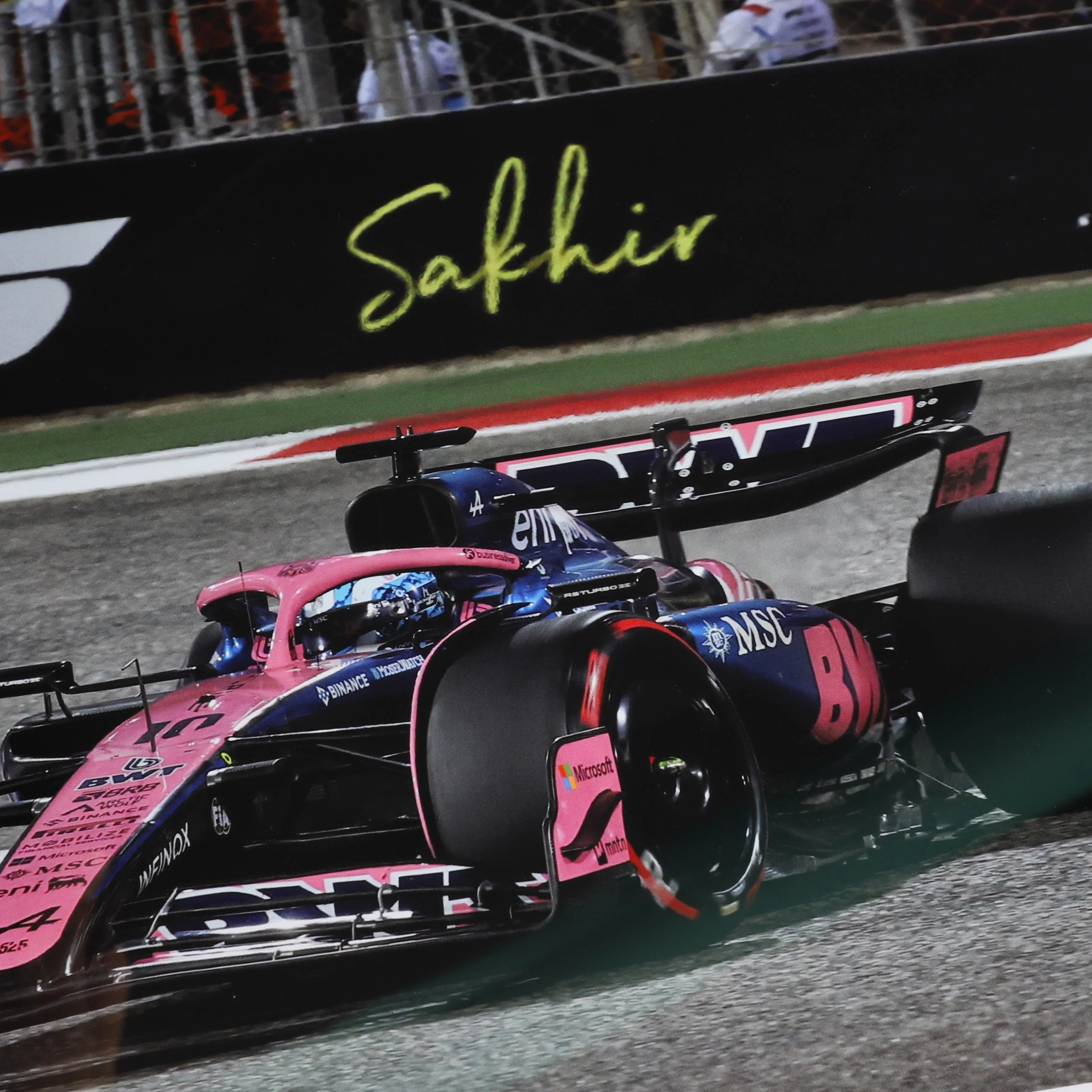 Pierre Gasly Signed 2025 BWT Alpine F1 Team Photo - Bahrain GP - Image 3