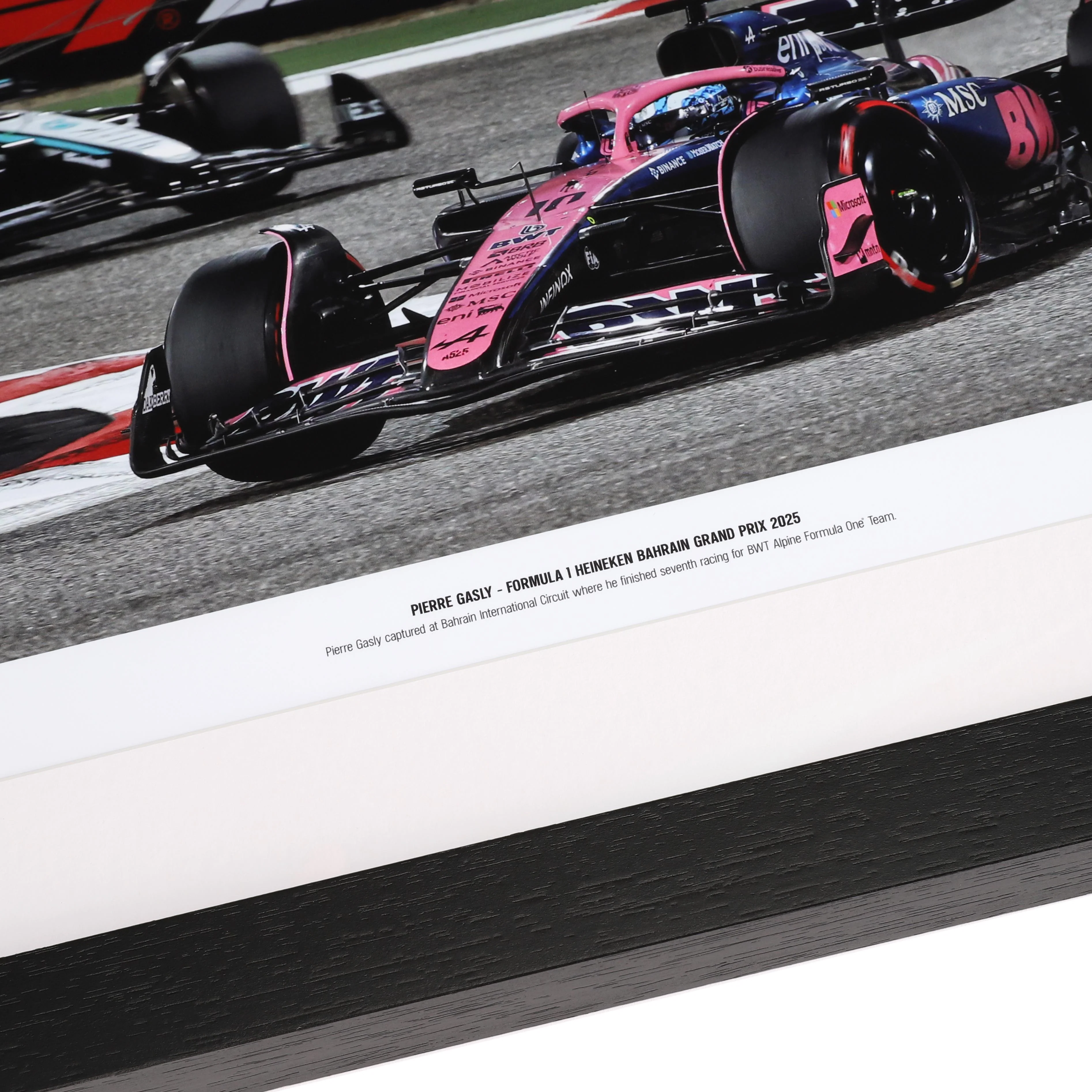 Pierre Gasly Signed 2025 BWT Alpine F1 Team Photo - Bahrain GP - Image 4