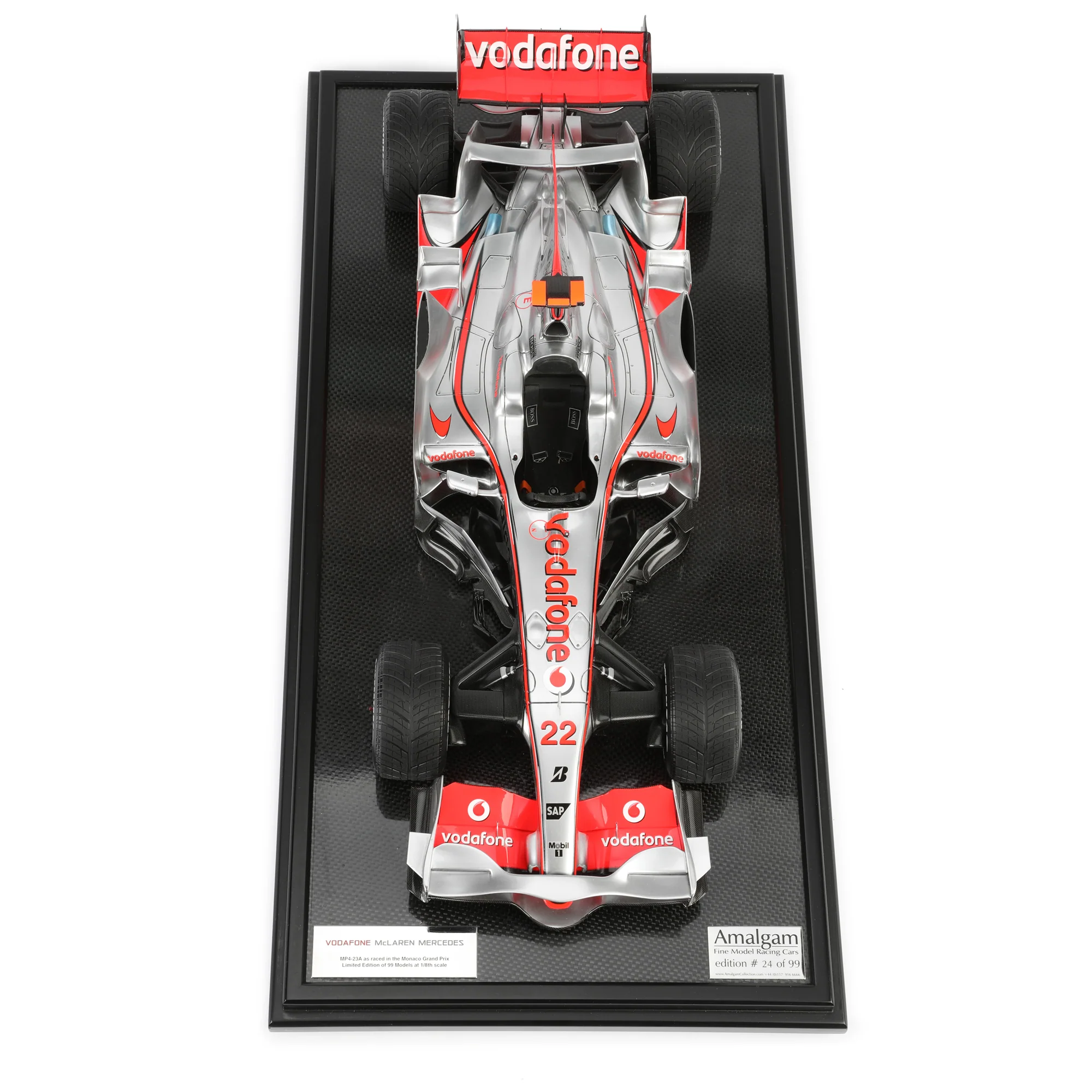 Season Launch LOT 014 – Lewis Hamilton 2008 McLaren MP4-23A 1:8 Scale Model Car - Monaco GP Amalgam - Image 13