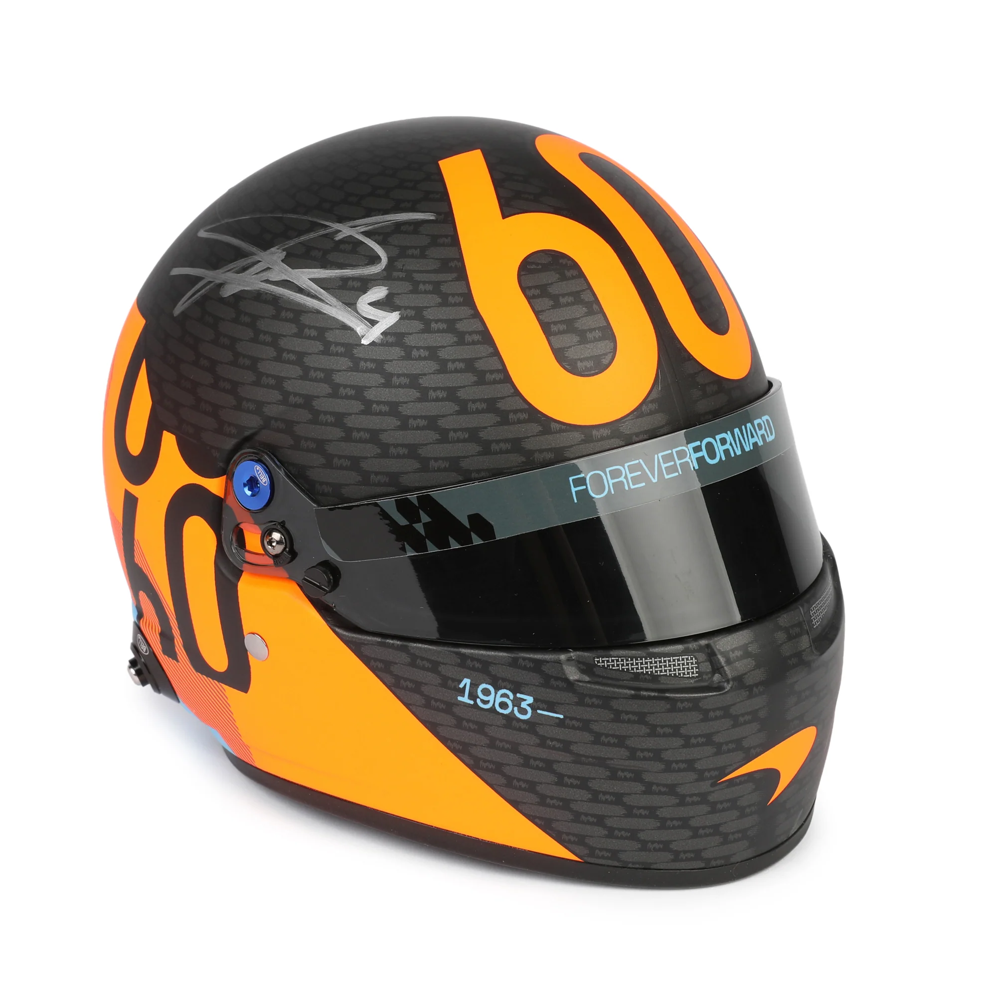 Season Launch LOT 006 - Lando Norris & Oscar Piastri 2024 Signed McLaren F1 Team 1:2 Helmet - Image 4