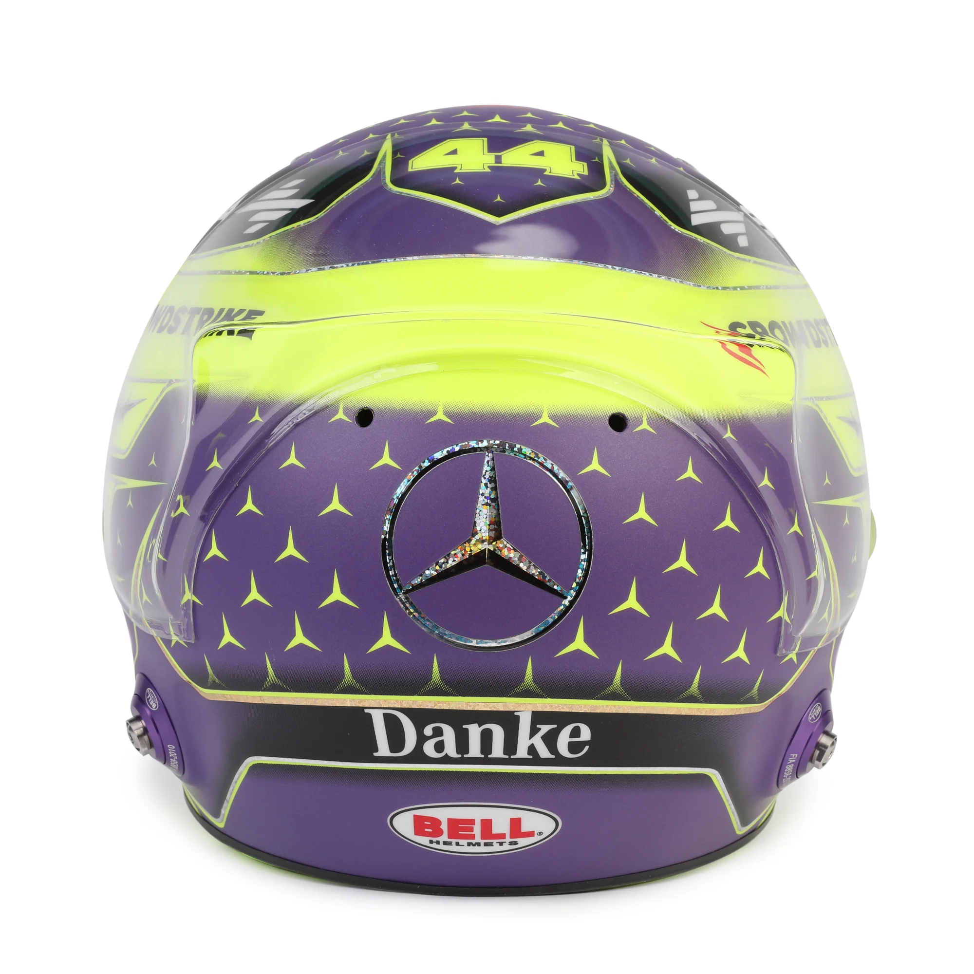 Season Launch LOT 023 - Lewis Hamilton 2024 Mercedes Helmet - Abu Dhabi GP Replica - Image 5