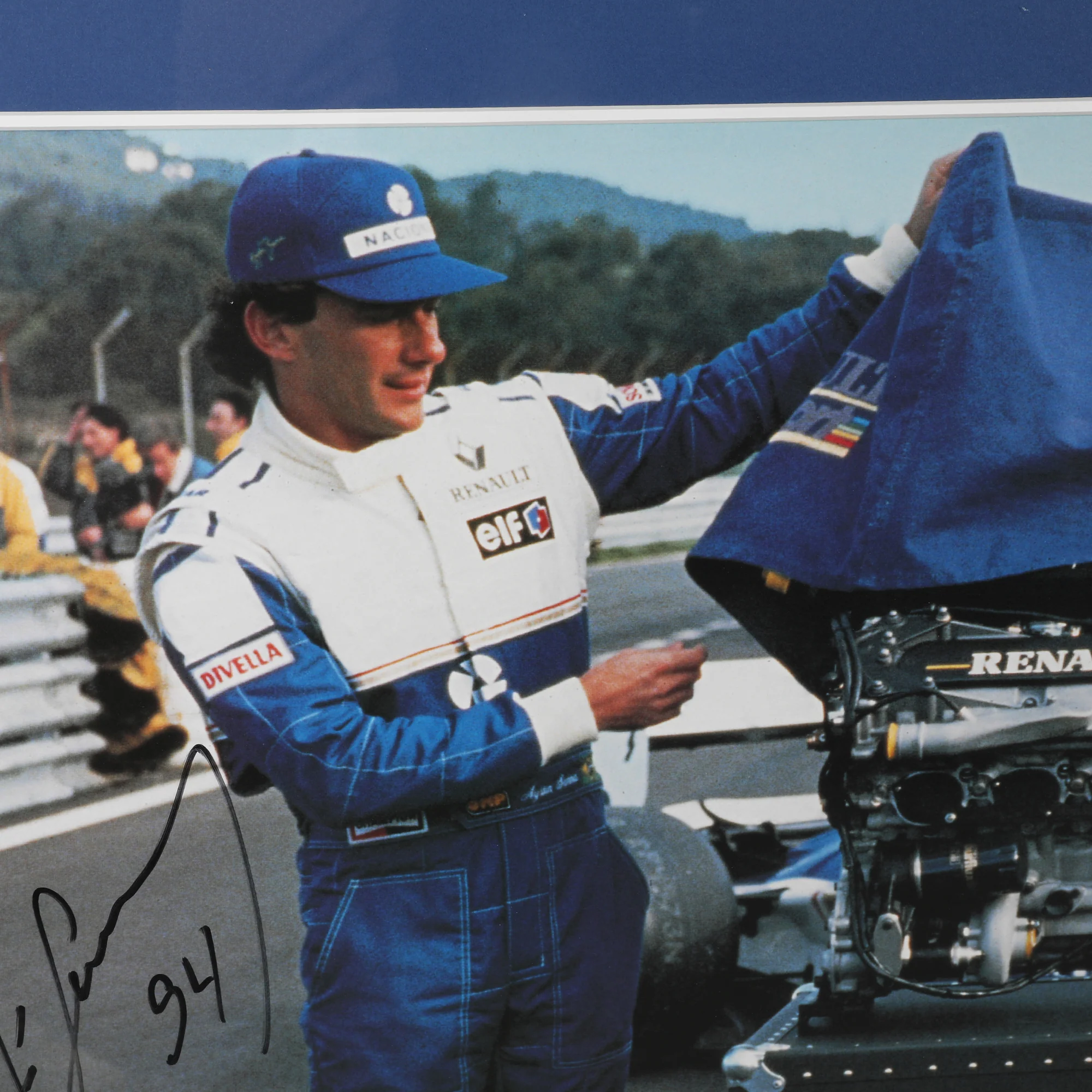 Season Launch LOT 029 - Ayrton Senna 1994 Williams Poster - Signed - Image 4